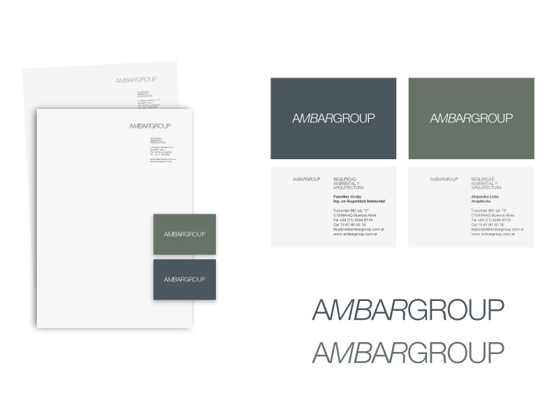 Ambargroup. Diseño de identidad y sitio web. Diseño integral: Simplestudio.